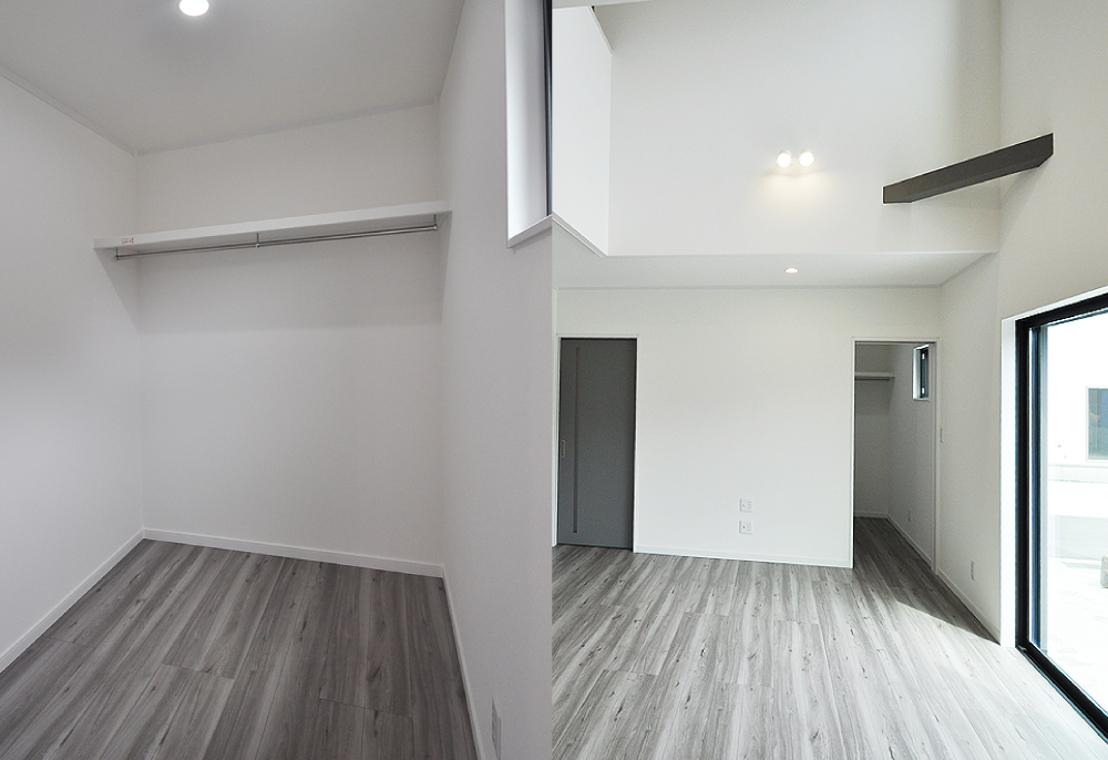 リビングから使えるファミリークローゼット