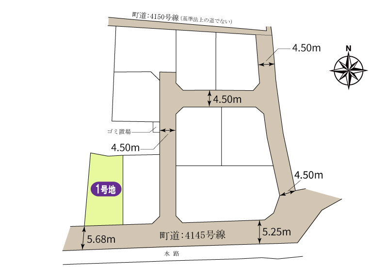 北島町中村城屋敷の区画図