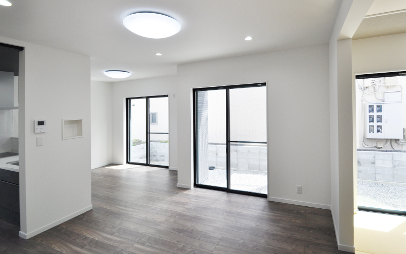 奥行のあるリビング